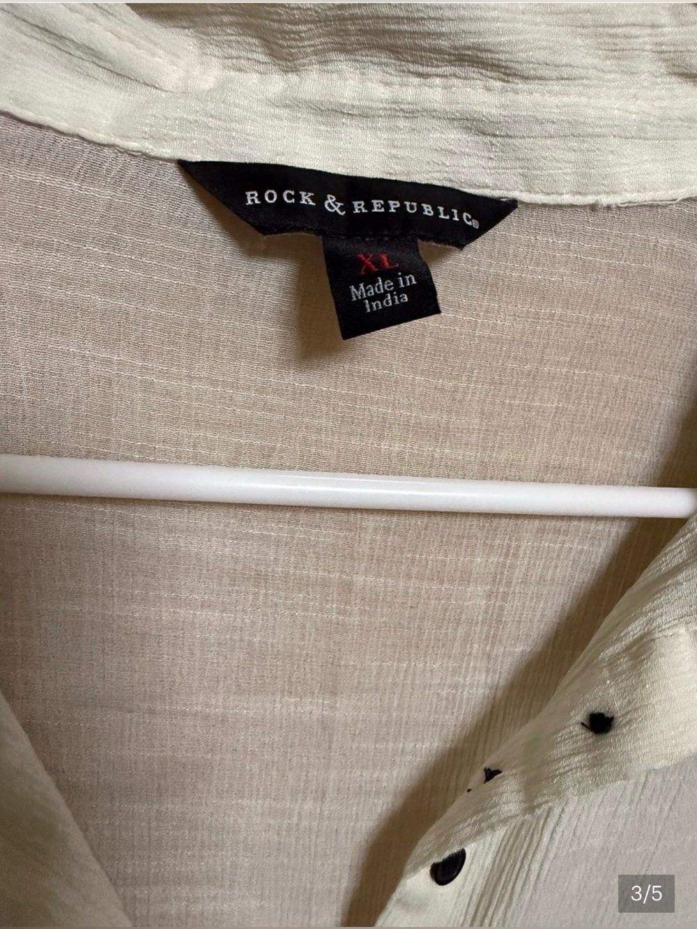 🌊 Luxury Coastal Chic | Rock & Republic Ombre Blouse | XL - Picture 4 of 6